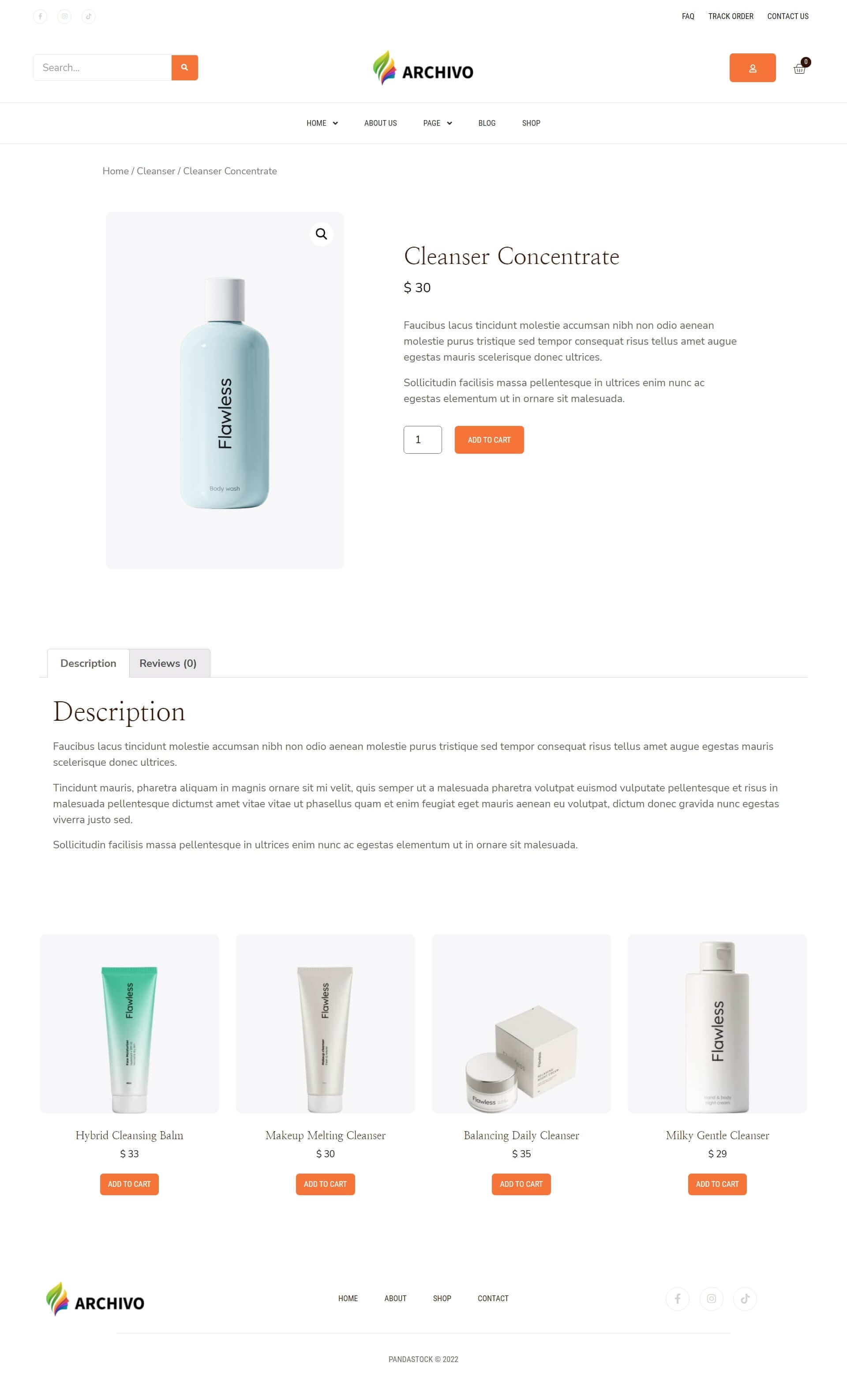 Single Product Page